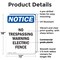 Signmission No Trespassing Warning Electric Fence OSHA Notice Sign, Plastic, 12in W x 18in L, 2PK OS-2PACK-NS-P-1218-V-14997 - alternate 4